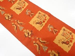 花鳥更紗模様織出し袋帯